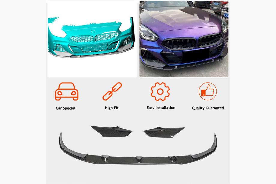 BMW Z4 (G29) 2018– Frontläpp Lip V5 (för M-Sport, kolfiber) Foto 2