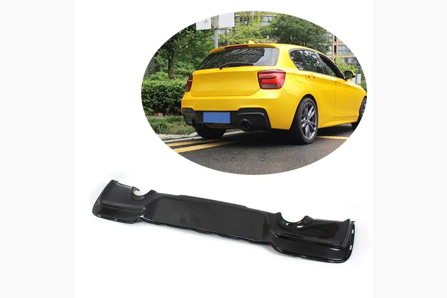 BMW 1-serien F20/F21 2011–2019 Bakre stötfångardiffusor (för M-Sport 2011-2015, kolfiber) Image