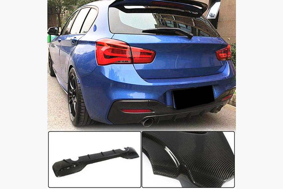 BMW 1-serien F20/F21 2011–2019 Bakre stötfångardiffusor (för M-Sport 2015-2019, kolfiber) Image
