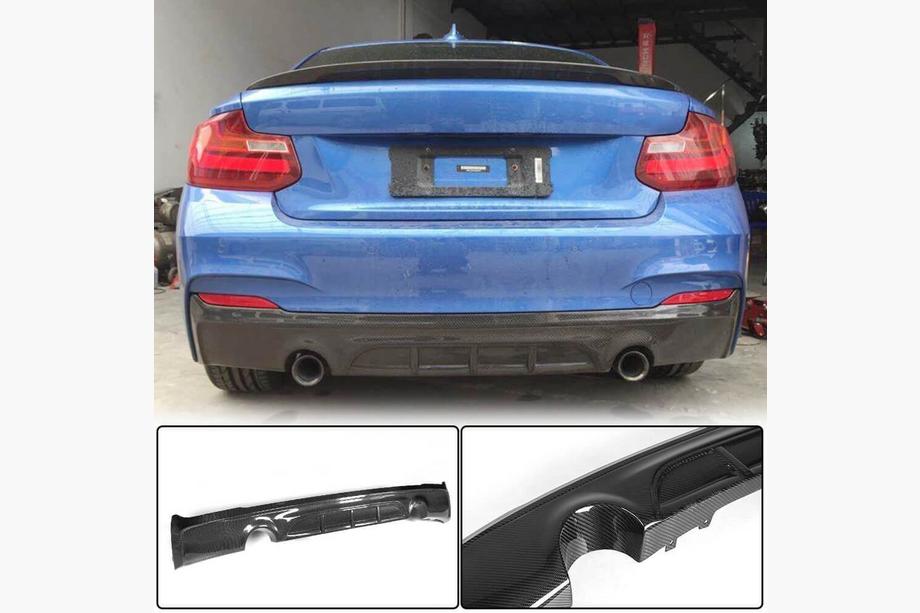 BMW 2-serien F22/F23 2014–2021 Bakre stötfångardiffusor V1 (för F22/F23 M-Sport, kolfiber) Image