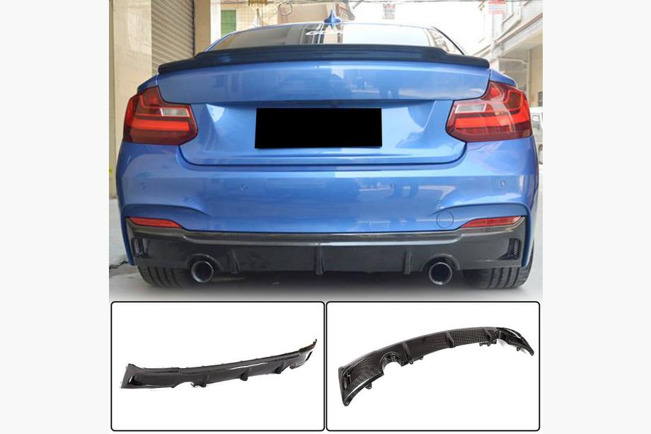 BMW 2-serien F22/F23 2014–2021 Bakre diffuser V3 (för F22/F23 M-Sport, kolfiber) Image