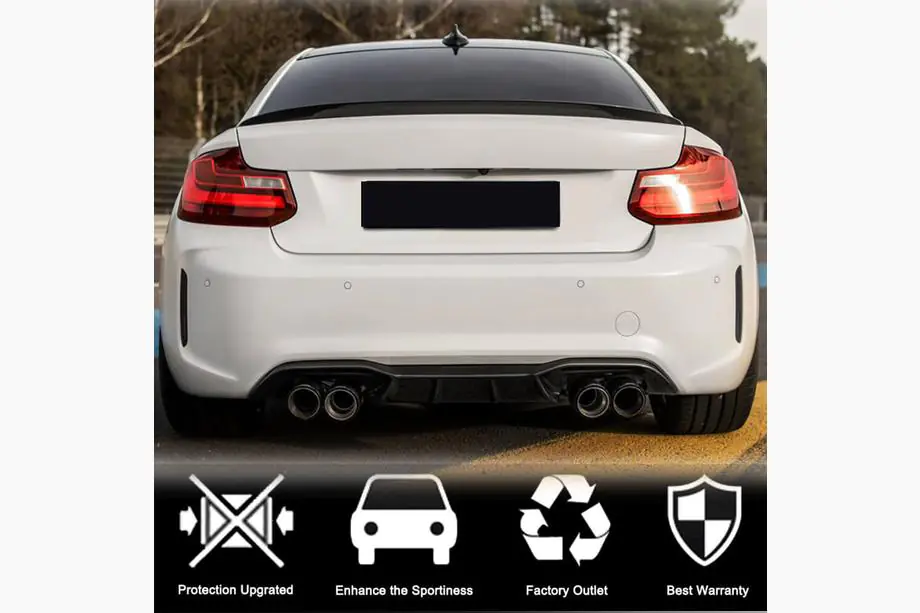 BMW 2-serien F22/F23 2014–2021 Bakre diffuser V4 (för F87 M2/M2С, kolfiber) Foto 2