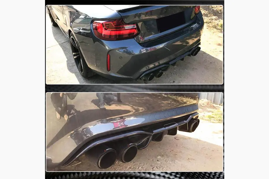 BMW 2-serien F22/F23 2014–2021 Bakre diffuser V4 (för F87 M2/M2С, kolfiber) Foto 3