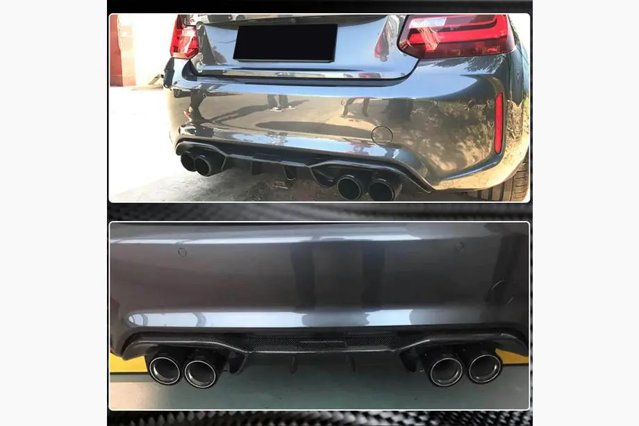 BMW 2-serien F22/F23 2014–2021 Bakre diffuser V4 (för F87 M2/M2С, kolfiber) Foto 4