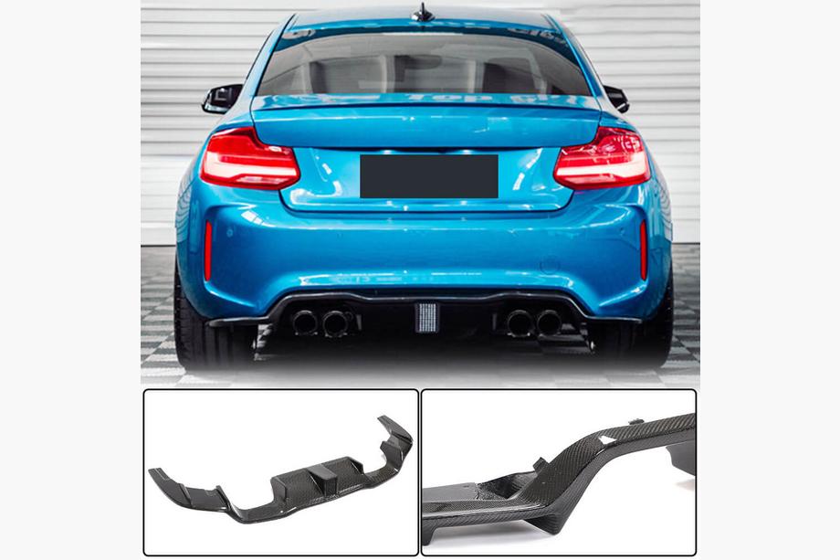BMW 2-serien F22/F23 2014–2021 V7 bakre stötfångardiffusor (för F87 M2/M2C, kolfiber) Image
