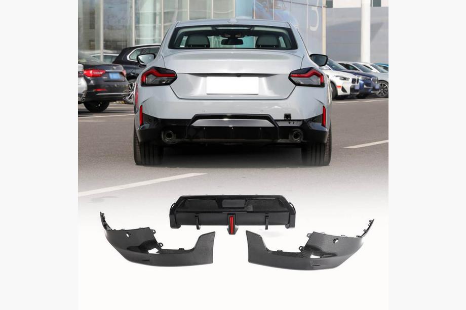 BMW 2-serie G42 2021– Bakre diffuser V1 (för M-Sport, kolfiber) Image