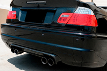 BMW 3-serie E46 1998–2006 Bakre stötfångardiffusor V2 (för M3, kolfiber) foto 2