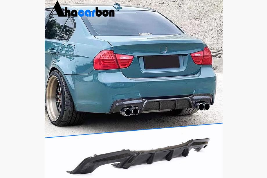 BMW 3-serie E90/E91 2005–2011 Bakre stötfångardiffusor (för E90 M-Sport, kolfiber) Foto 1