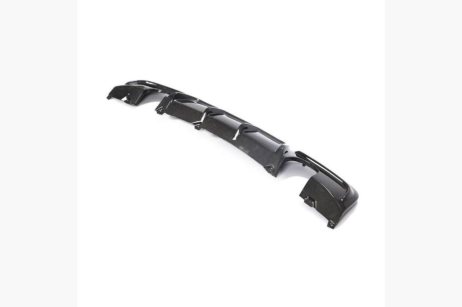 BMW 3-serie E90/E91 2005–2011 Bakre stötfångardiffusor (för E90 M-Sport, kolfiber) Foto 9