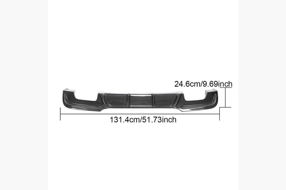 BMW 3-serie E90/E91 2005–2011 Bakre stötfångardiffusor (för E90 M-Sport, kolfiber) Foto 12