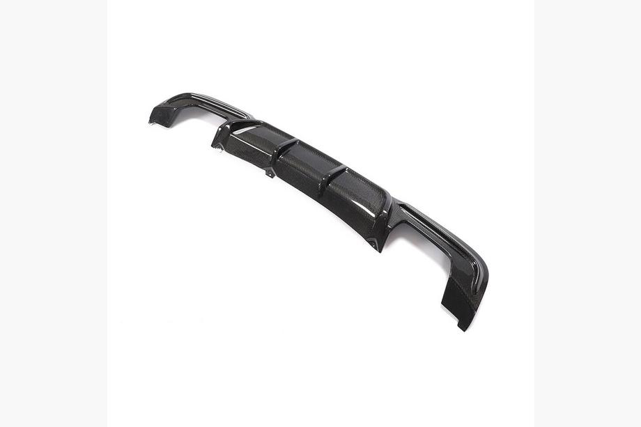 BMW 3-serie E90/E91 2005–2011 Bakre stötfångardiffusor (för E90 M-Sport, kolfiber) Foto 14