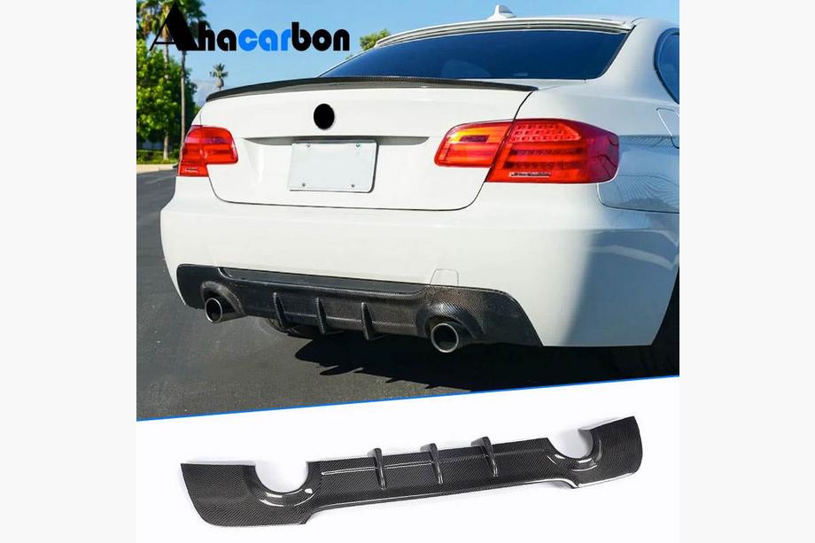 BMW 3-serien E92/E93 2006–2013 Bakre stötfångardiffusor V2 (för M-Sport, kolfiber) Image