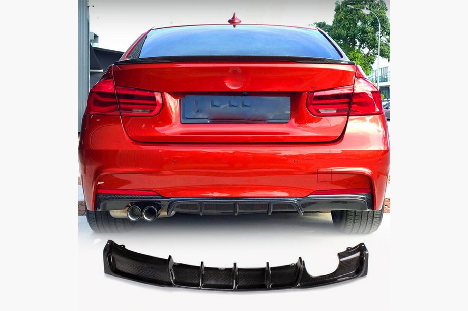 BMW 3-serien F30/F31 2012–2019 Bakre stötfångardiffusor FRP V8 (för M-Sport) Image