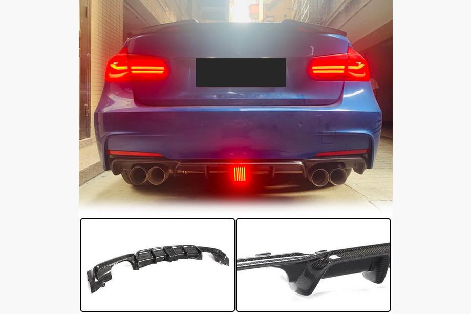 BMW 3-serien F30/F31 2012–2019 Bakre stötfångardiffuser Carbon V9 (för M-Sport) Image