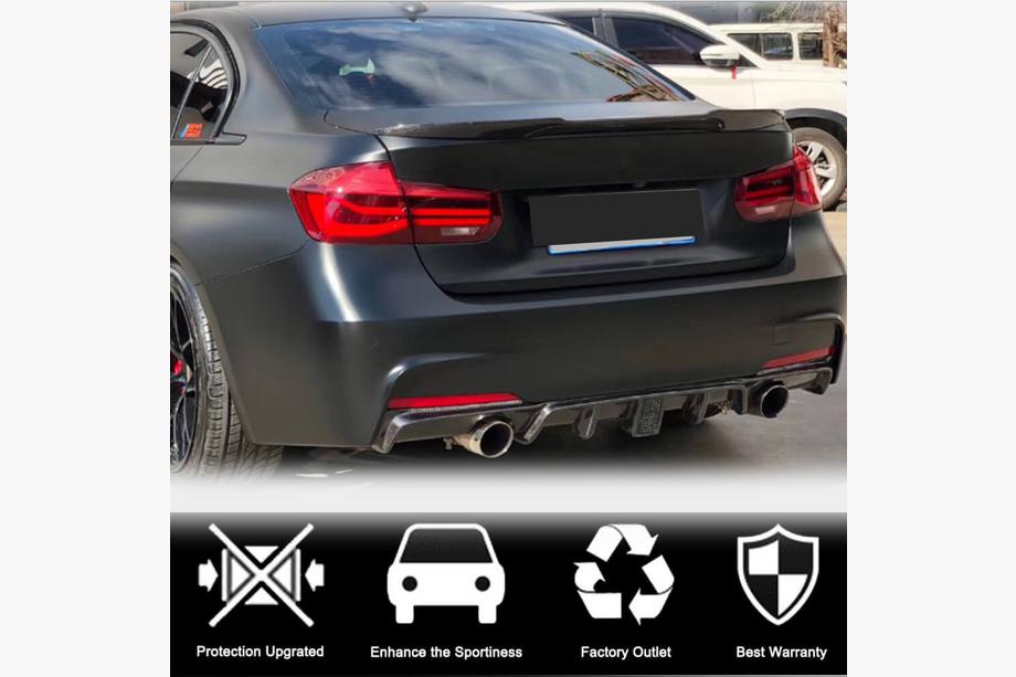 BMW 3-serien F30/F31 2012–2019 Bakre stötfångardiffusor V2 (för F30 M-Sport, kolfiber) Foto 2