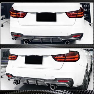 Bakre stötfångardiffusor V2 (för M-Sport, kolfiber) BMW 3-serie F34 2013–2020 foto 4