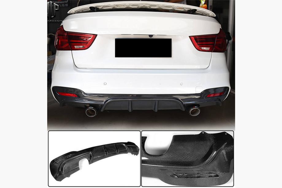 BMW 3-serie F34 2013–2020 Bakre stötfångardiffusor V2 (för M-Sport, kolfiber) Foto 2