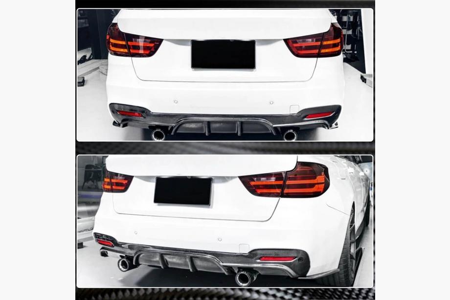 BMW 3-serie F34 2013–2020 Bakre stötfångardiffusor V2 (för M-Sport, kolfiber) Foto 4
