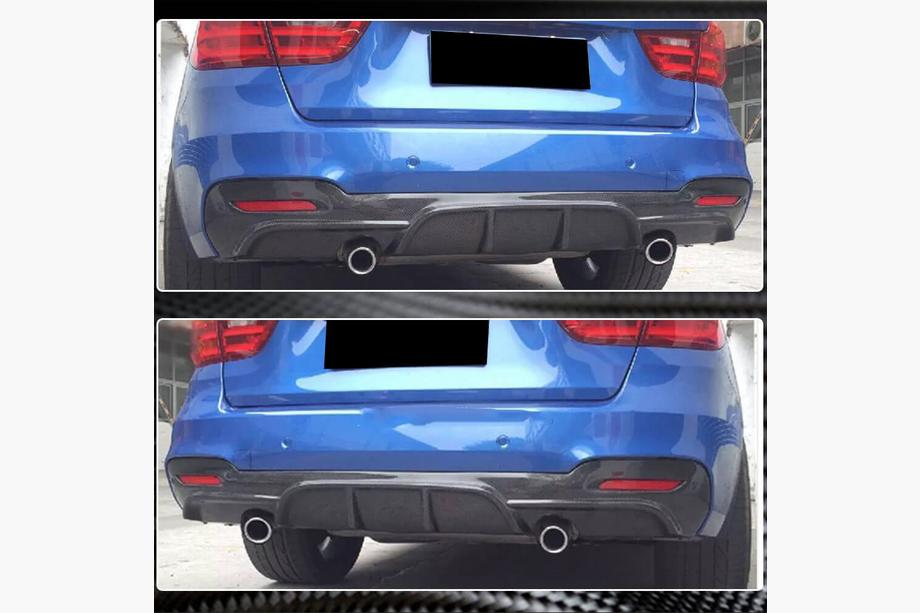 BMW 3-serie F34 2013–2020 Bakre stötfångardiffusor V2 (för M-Sport, kolfiber) Foto 5