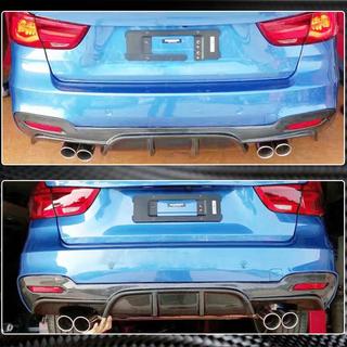 Bakre stötfångardiffuser V4 (för M-Sport, kolfiber) BMW 3-serie F34 2013–2020 foto 4