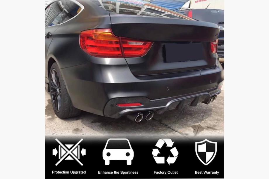 BMW 3-serie F34 2013–2020 Bakre stötfångardiffuser V4 (för M-Sport, kolfiber) Foto 2