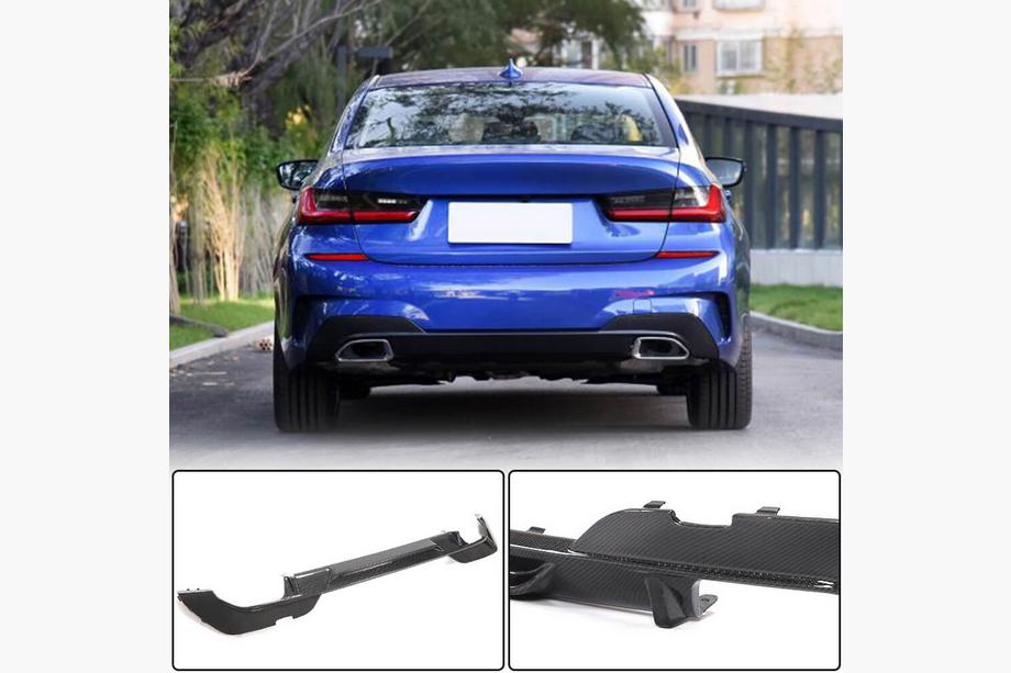 BMW 3-serien G20/G21 2018– Bakre stötfångardiffusor V1 (för M-Sport 2018-2022, Kolfiber) Image