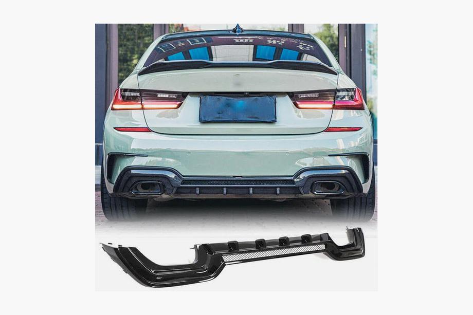 BMW 3-serien G20/G21 2018– Bakre stötfångardiffuser FRP V3 (2019-2021, M-Sport) Image