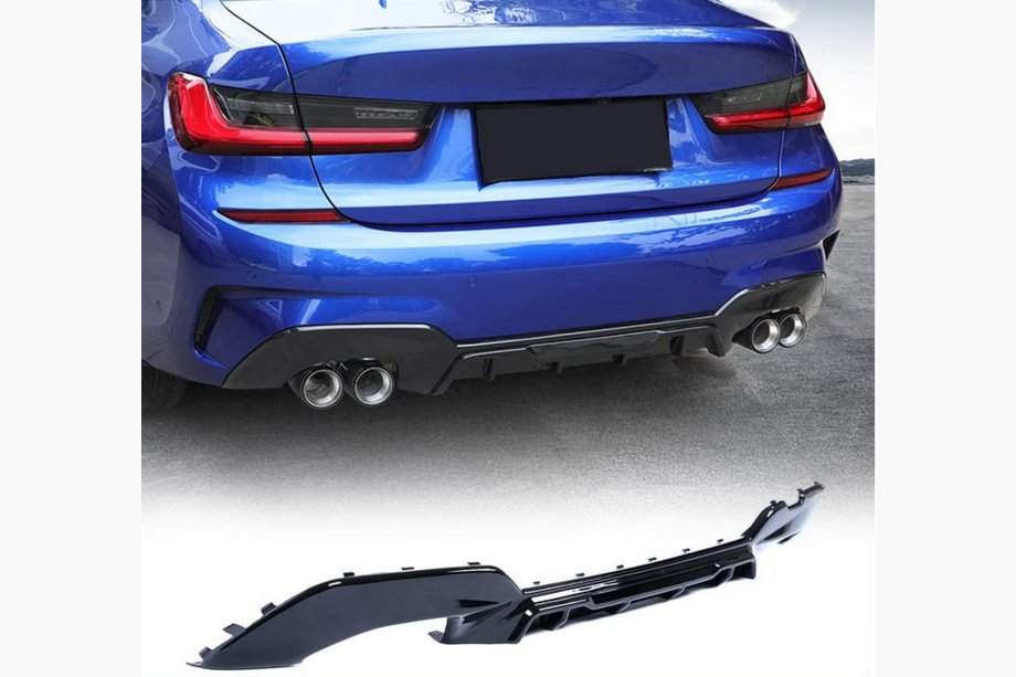 BMW 3-serien G20/G21 2018– Bakre stötfångardiffusor FRP V2 (2022+, M-Sport) Foto 1