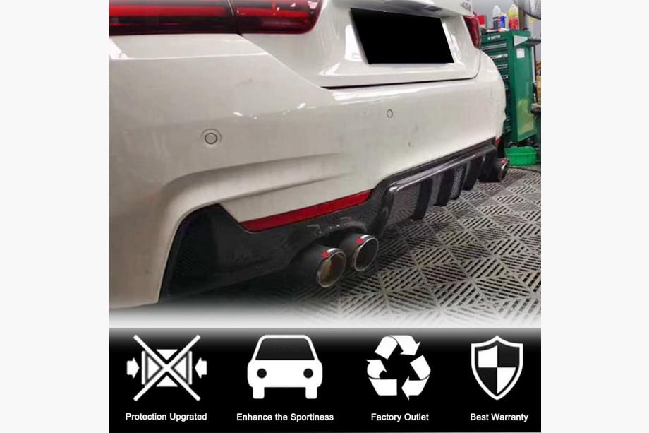 BMW 4-serie F32/F33/F36 2012–2020 Bakre stötfångardiffusor V7 (för M-Sport, kolfiber) Foto 2