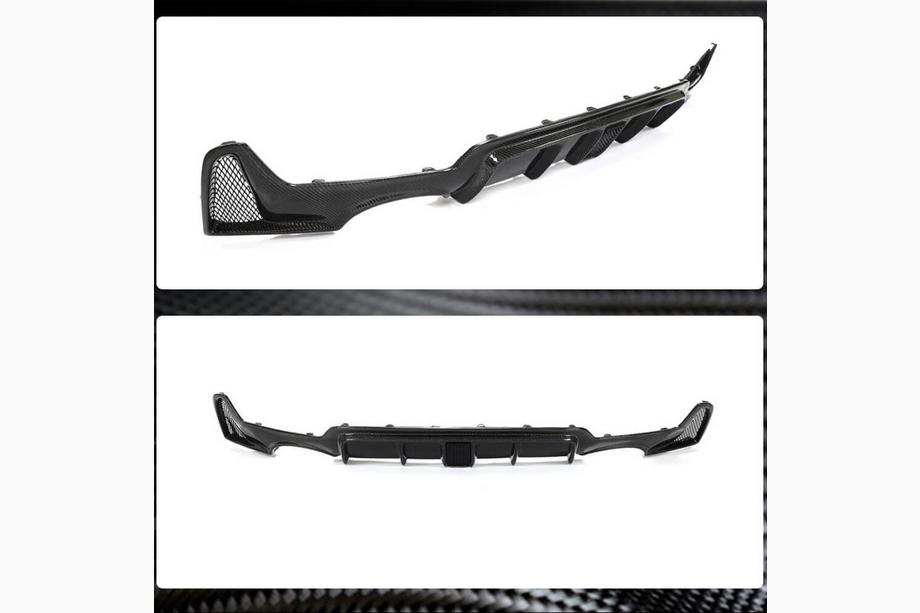 BMW 4-serie F32/F33/F36 2012–2020 Bakre stötfångardiffusor V7 (för M-Sport, kolfiber) Foto 3
