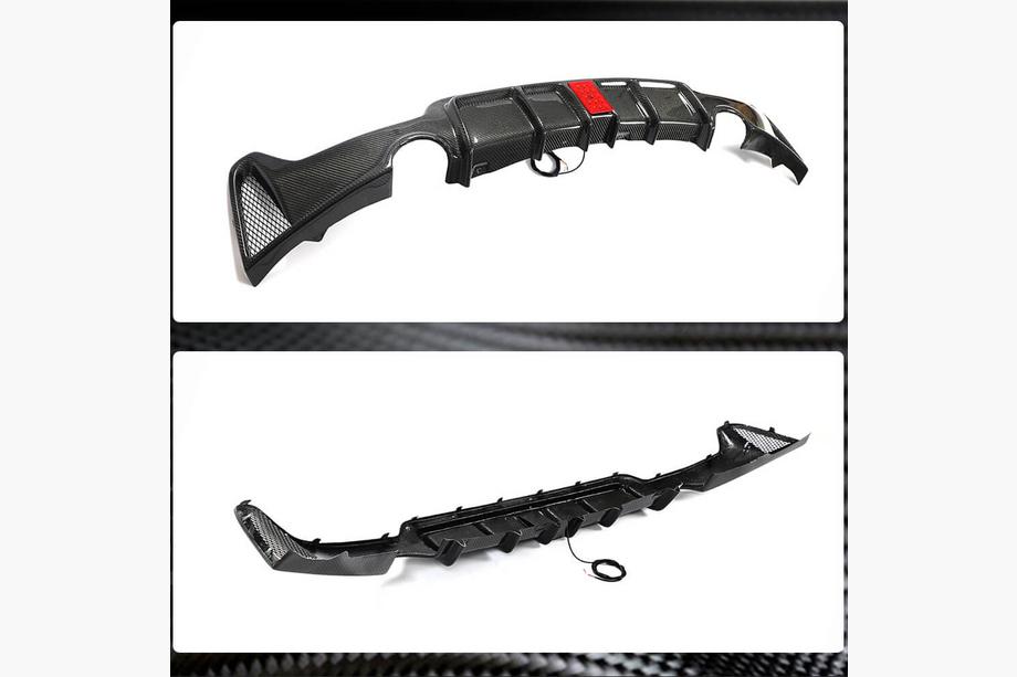 BMW 4-serie F32/F33/F36 2012–2020 Bakre stötfångardiffusor V7 (för M-Sport, kolfiber) Foto 8