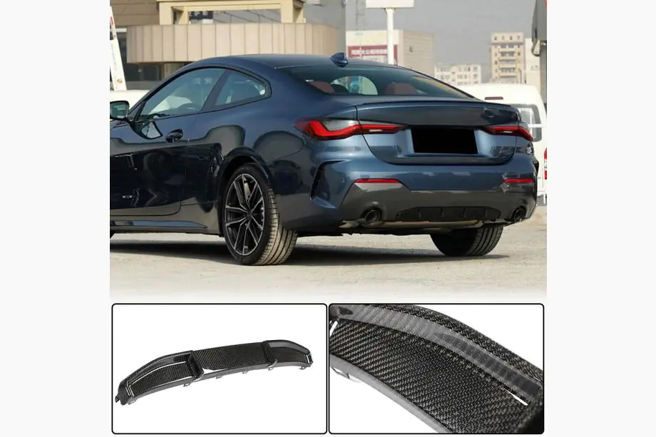 BMW 4-serien G22/23/26 2020– Bakre stötfångardiffuser V1 (för G22/G23 M-Sport, kolfiber) Foto 1