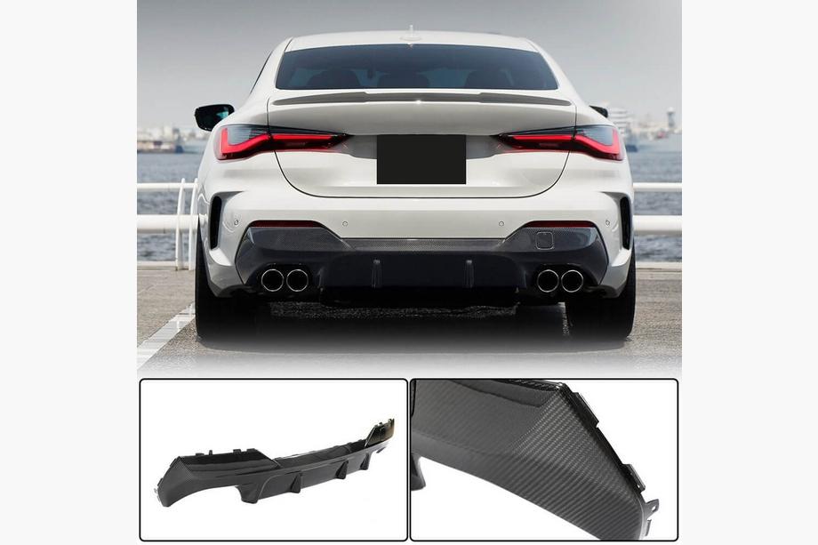 BMW 4-serien G22/23/26 2020– Bakre stötfångardiffusor V2 (för G22/G23 M-Sport, kolfiber) Image