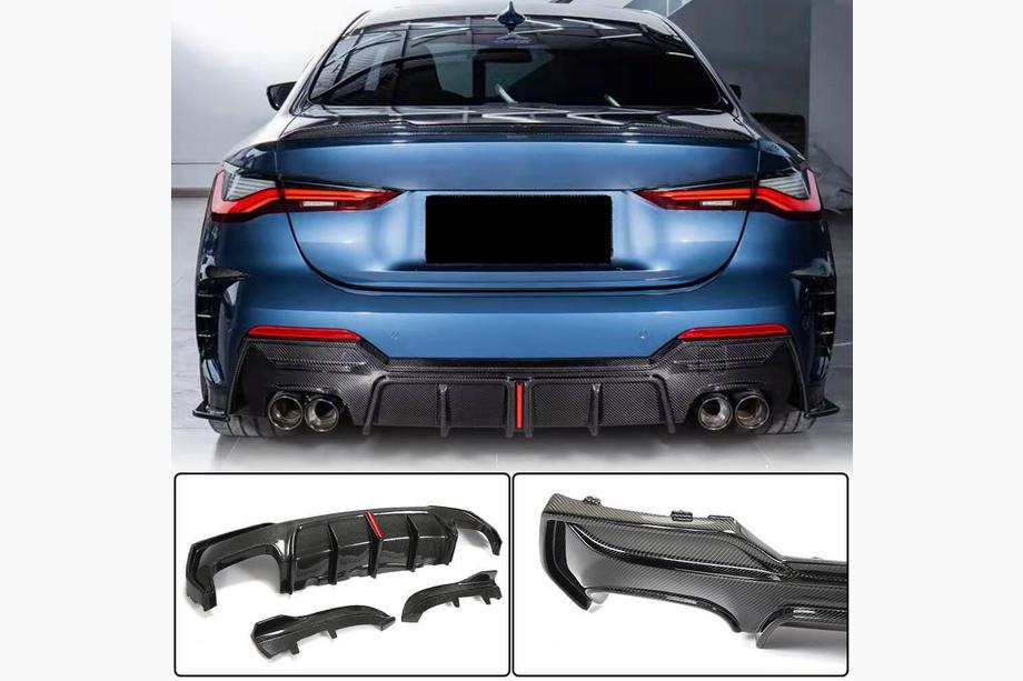 BMW 4-serien G22/23/26 2020– Bakre stötfångardiffusor FRP V4 (M-Sport) Image