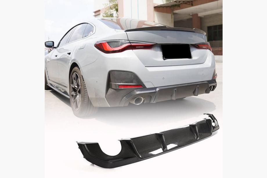 BMW 4-serien G22/23/26 2020– Bakre stötfångardiffuser V1 (för G26 M-Sport, kolfiber) Image