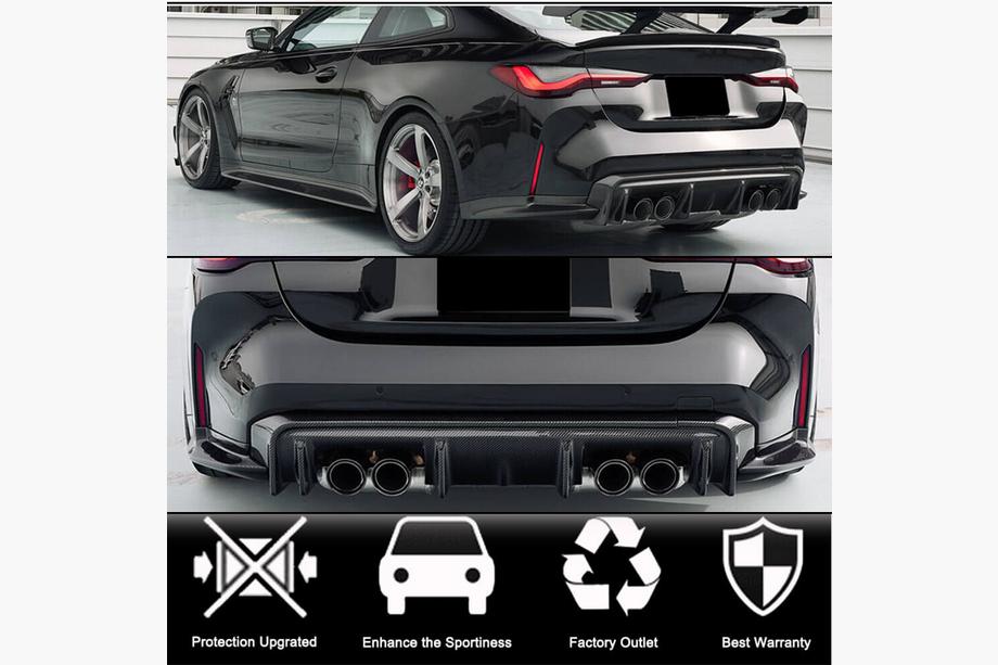 BMW 4-serien G22/23/26 2020– Bakre diffusor V5 (för G82/G83, kolfiber) Foto 2