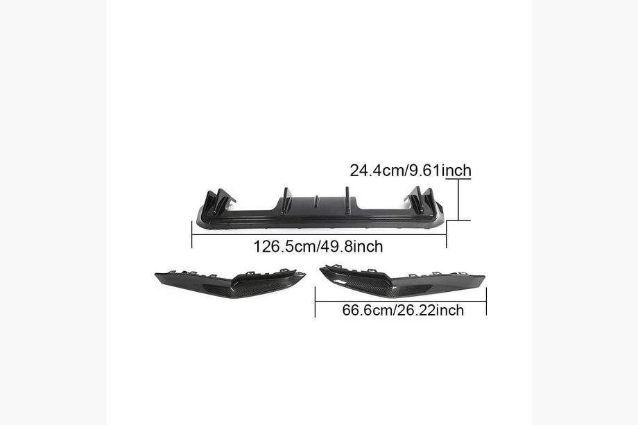 BMW 4-serien G22/23/26 2020– Bakre diffusor V5 (för G82/G83, kolfiber) Foto 7