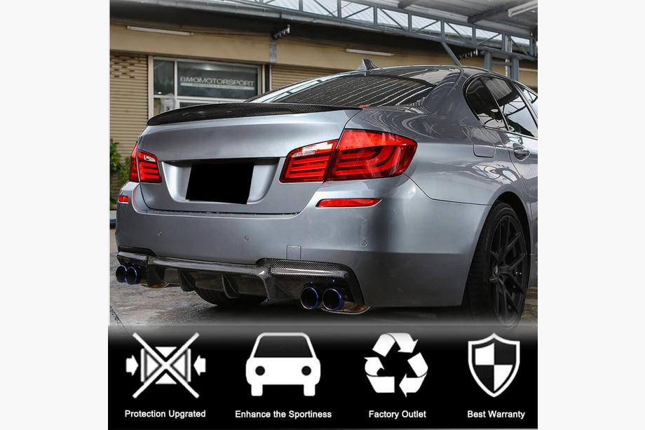 BMW 5-serien F10/F11 2010–2016 Bakre stötfångardiffusor V1 (för F10 M-Sport, kolfiber) Foto 3