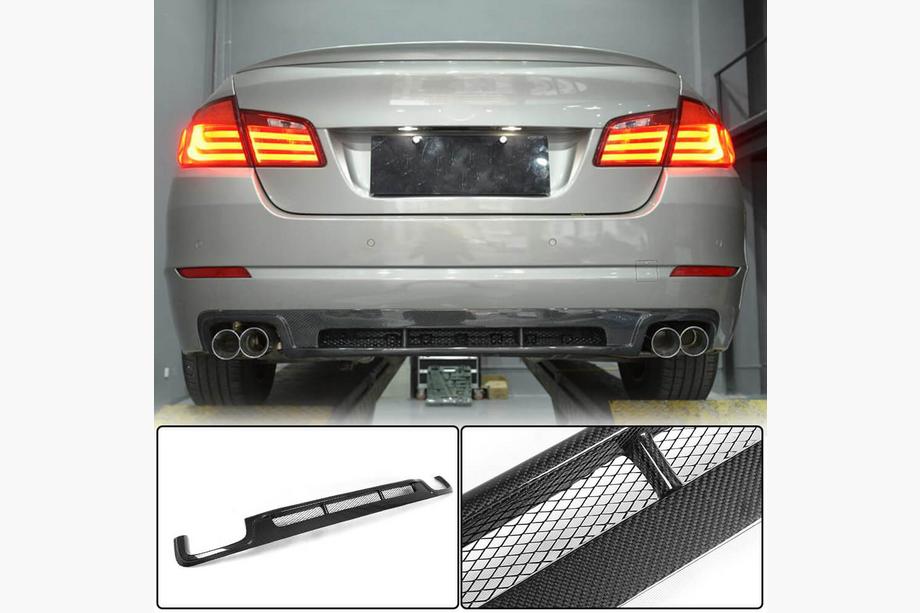 BMW 5-serien F10/F11 2010–2016 Bakre stötfångardiffusor (för F10 Base 2010-2013, kolfiber) Image