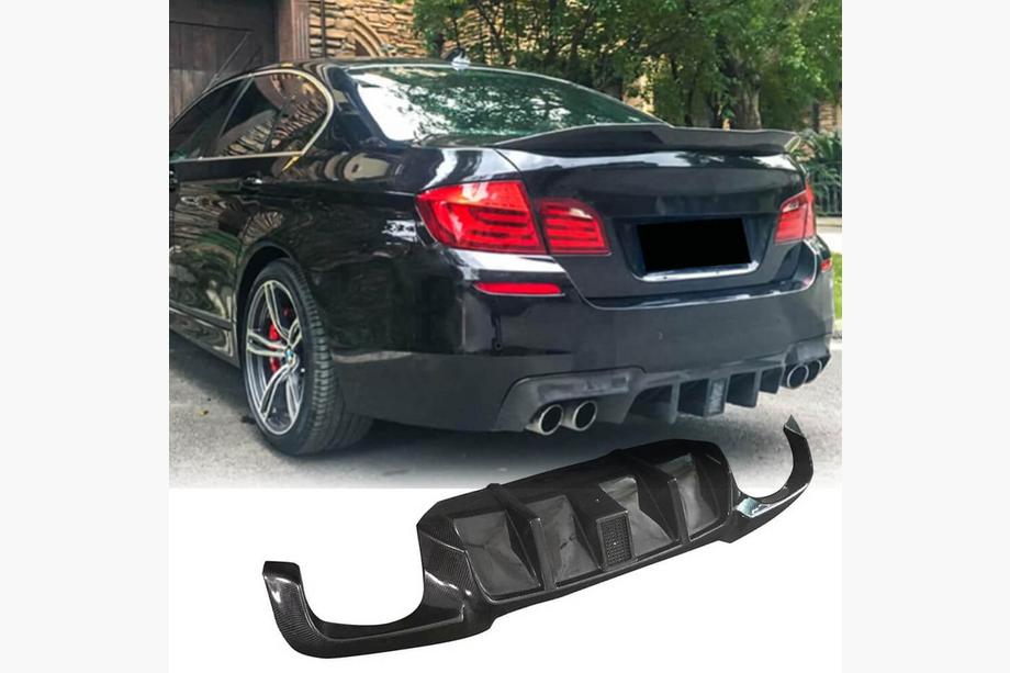 BMW 5-serien F10/F11 2010–2016 Bakre stötfångardiffusor V2 (för F10 M-Sport, kolfiber) Image