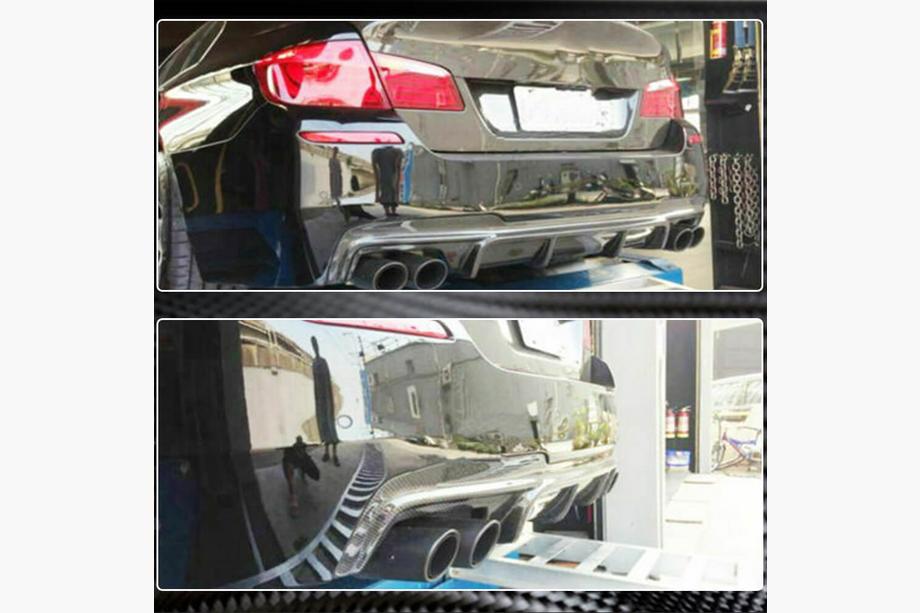 BMW 5-serien F10/F11 2010–2016 Bakre diffuser V3 (för F10 M-Sport, kolfiber) Foto 4