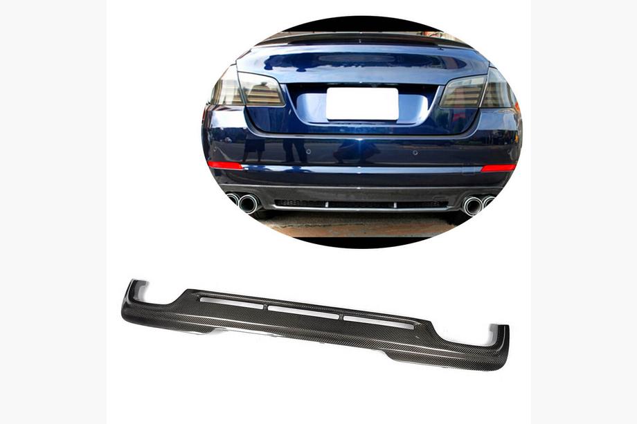 BMW 5-serien F10/F11 2010–2016 Bakre stötfångardiffusor V4 (för F10 M-Sport, kolfiber) Image