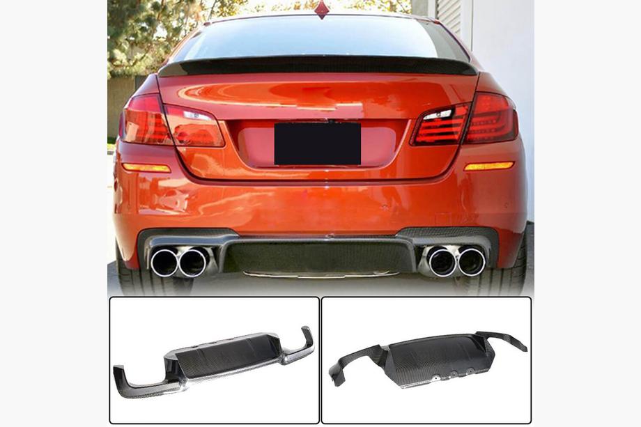 BMW 5-serien F10/F11 2010–2016 Bakre stötfångardiffusor i kolfiber V4 (för M5) Image