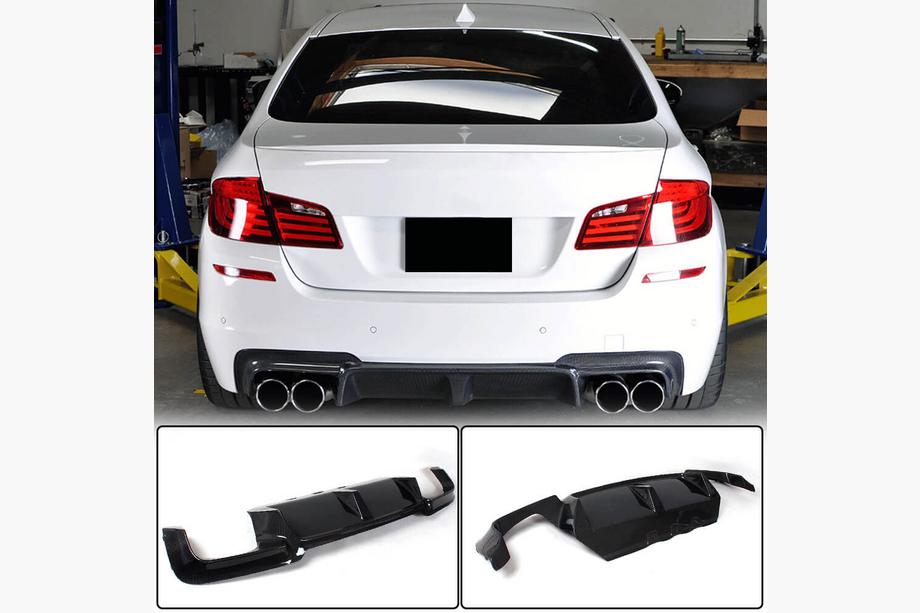 BMW 5-serien F10/F11 2010–2016 Bakre stötfångardiffusor V4 (för F10 M5, kolfiber) Image
