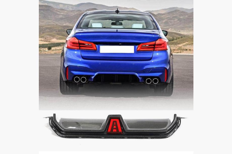 BMW 5-serien G30/G31 2017–2023 Bakre diffuser V2 (för M5 F90, kolfiber) Image