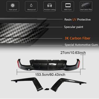 Bakre stötfångardiffusor V5 (för M-Sport/M5 F90, kolfiber) BMW 5-serien G30/G31 2017–2023 foto 3
