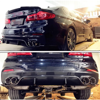 Bakre stötfångardiffusor V6 (för M-Sport, kolfiber) BMW 5-serien G30/G31 2017–2023 foto 2