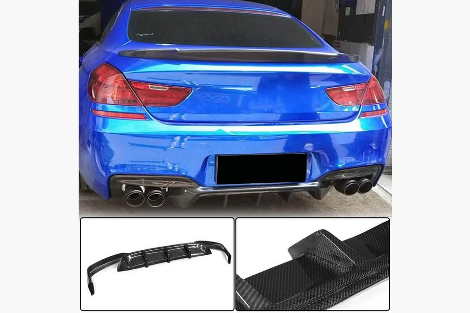 BMW 6-serien F12/F13/F06 2011–2018 Bakre stötfångardiffusor i kolfiber V2 (M-Sport) Image