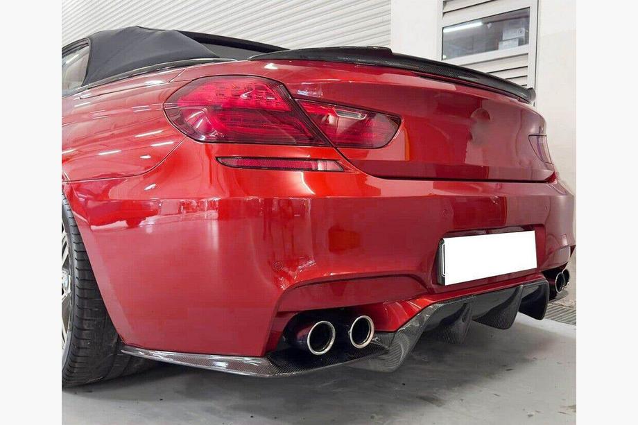 BMW 6-serien F12/F13/F06 2011–2018 Bakre stötfångardiffusor V1 (för M6, kolfiber) Foto 4