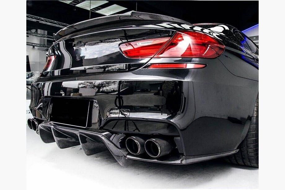 BMW 6-serien F12/F13/F06 2011–2018 Bakre stötfångardiffusor V1 (för M6, kolfiber) Foto 6